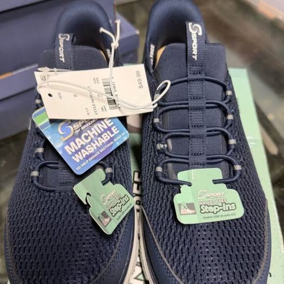 Skechers Other - Skechers S Sport Men's Moralis Hands Free Step-Ins Blue Size 8 New